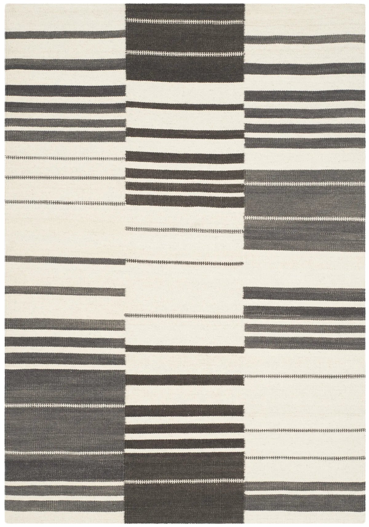Safavieh Kilim 4'-0" x 6'-0" Rug in Dark Brown / Ivory