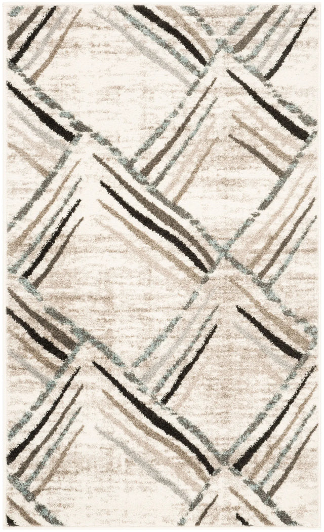 Safavieh Amsterdam 3'-0" x 5'-0" Rug in Cream / Charcoal