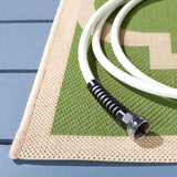 Safavieh Courtyard 4'-0" x 5'-7" Rug in Green / Beige