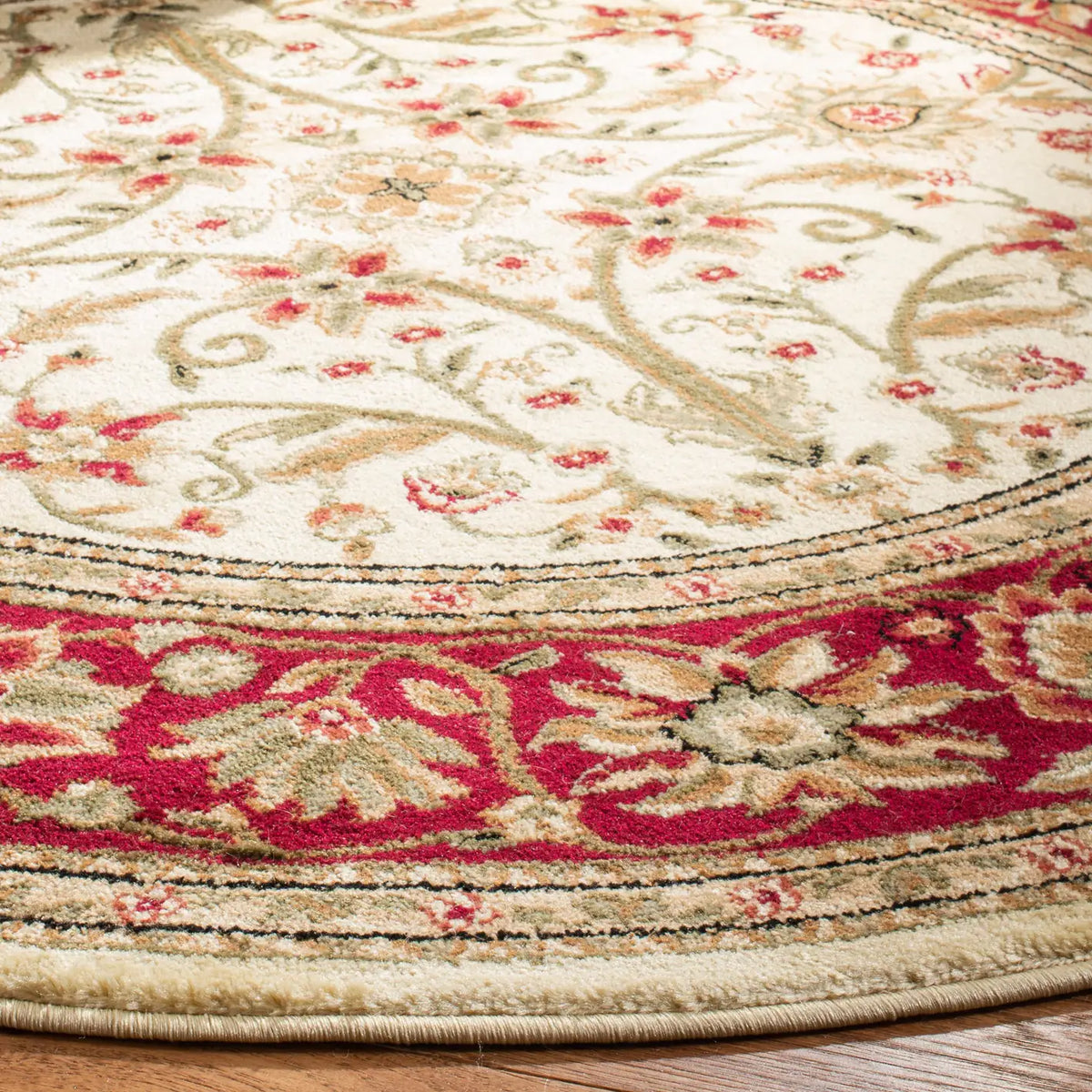 Safavieh Lyndhurst 5'-3" x 5'-3" Rug in Ivory / Red