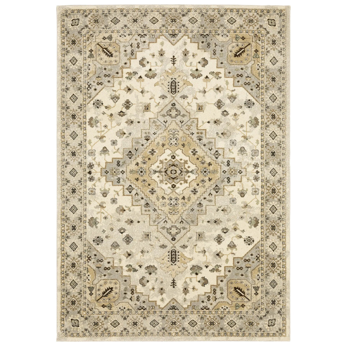 Oriental Weavers Sphinx Florence 4332X Beige/ Grey Rugs - main flat