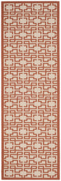 Safavieh Martha Stewart 2'-7" x 8'-2" Rug in Beige / Terracotta
