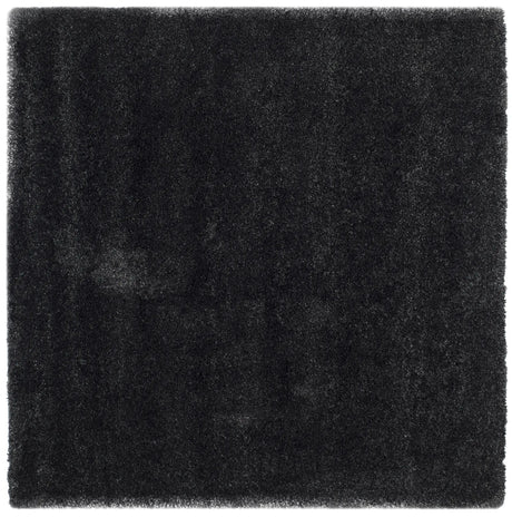 Safavieh Shag 3'-0" x 3'-0" Rug in Black / Ivory