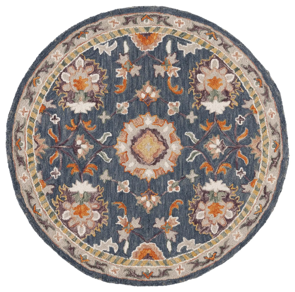 Safavieh Aspen 5'-0" x 5'-0" Rug in Blue / Rust