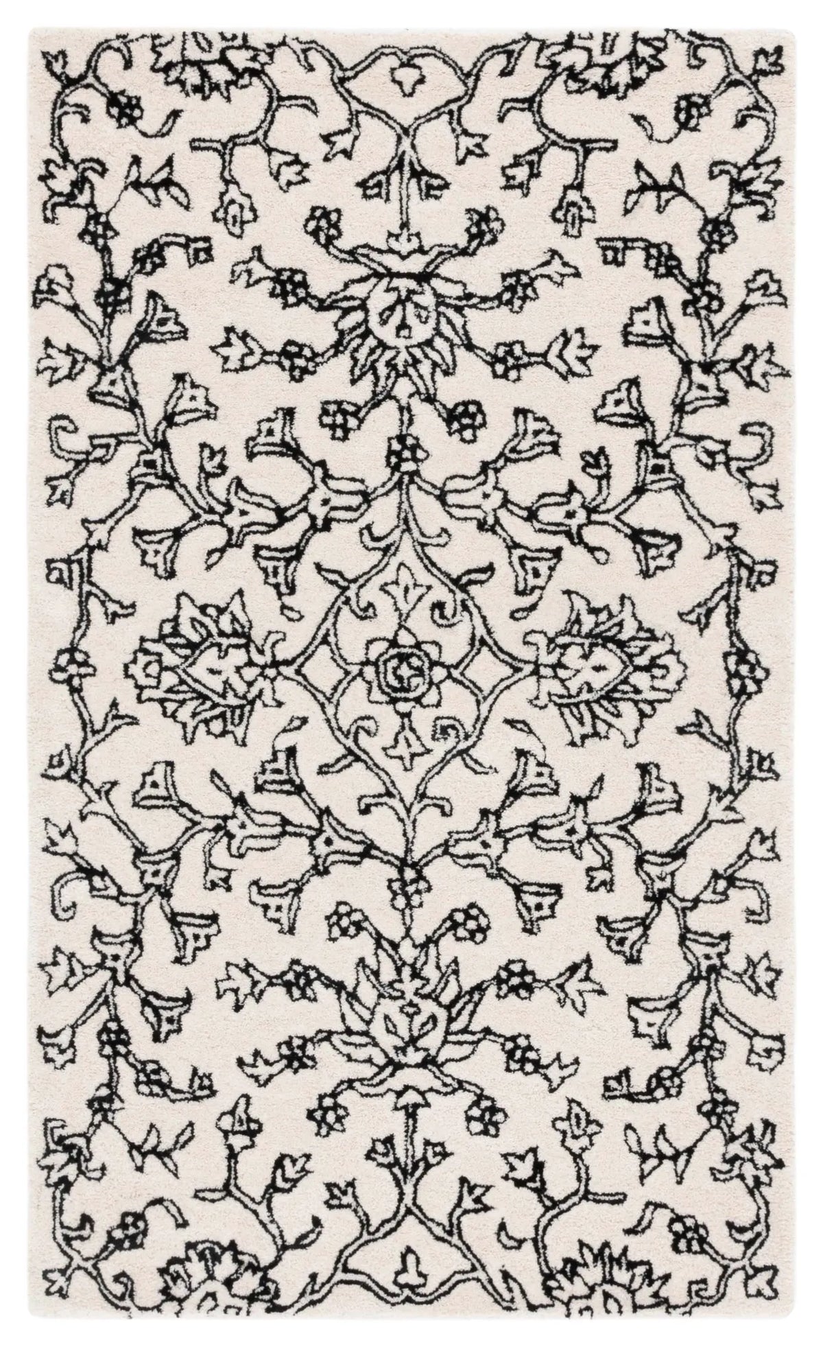 Safavieh Jardin 3'-0" x 5'-0" Rug in Ivory / Black