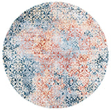 Safavieh Lagoon 6'-7" x 6'-7" Rug in Navy / Brown