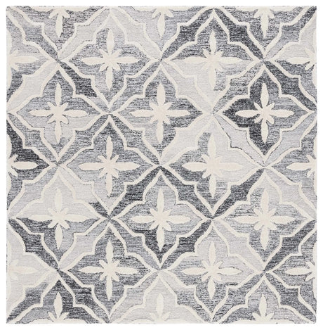 Safavieh Metro 6'-0" x 6'-0" Rug in Black / Ivory