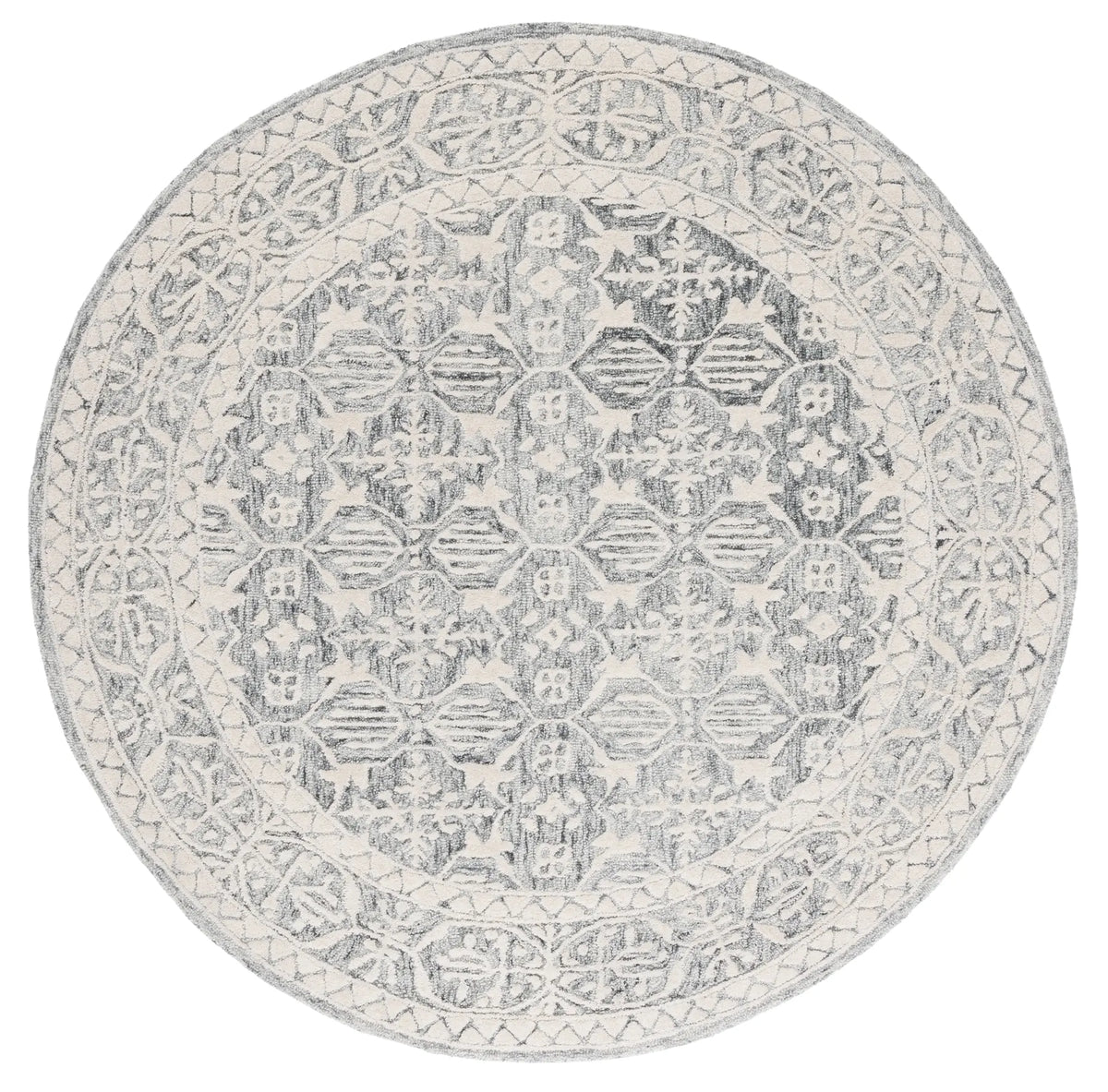 Safavieh Metro 6'-0" x 6'-0" Rug in Dark Grey / Ivory