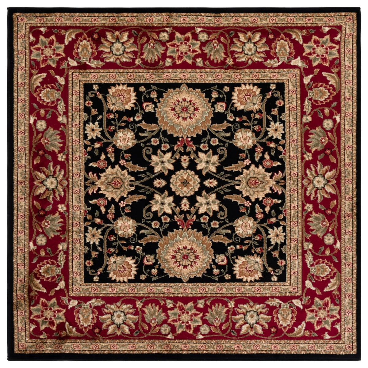 Safavieh Lyndhurst 5'-3" x 5'-3" Rug in Black / Red