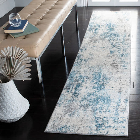 Safavieh Tulum 2'-0" x 9'-0" Rug in Ivory / Blue