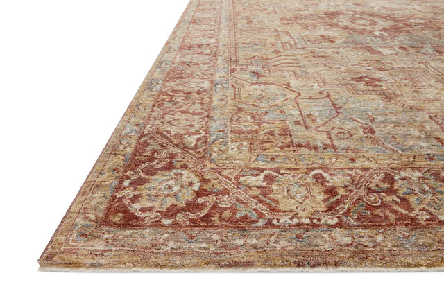 Loloi Gaia Gaa-01 Gold/Brick Rugs - rug corner