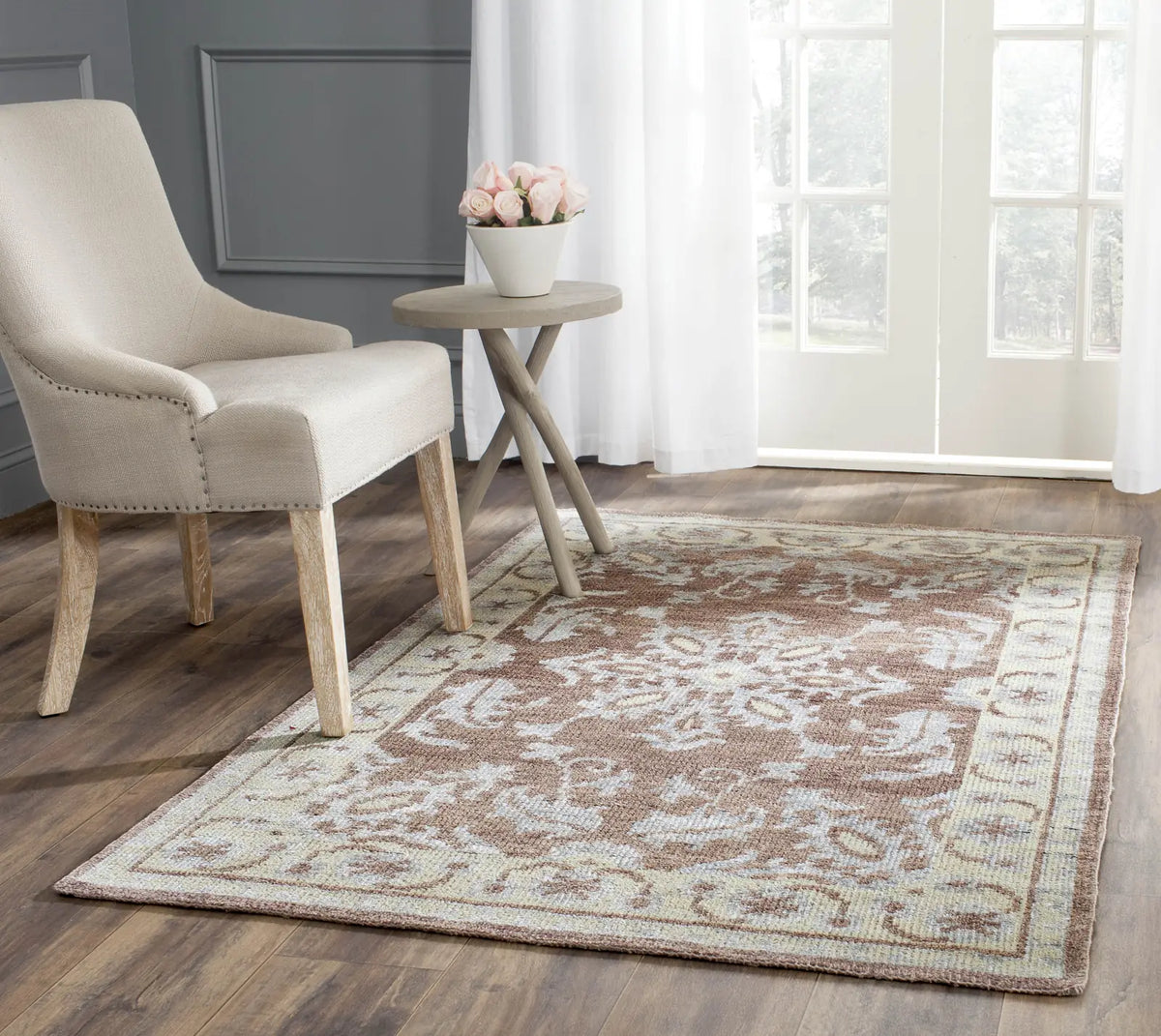 Safavieh Stone Wash 4'-0" x 6'-0" Rug in Charcoal