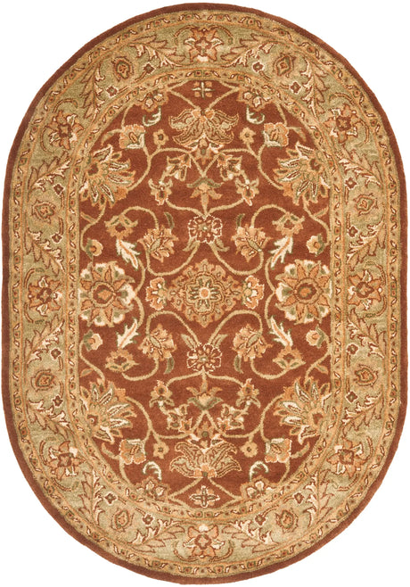 Safavieh Golden Jaipur 4'-6" x 6'-6" Rug in Rust / Green