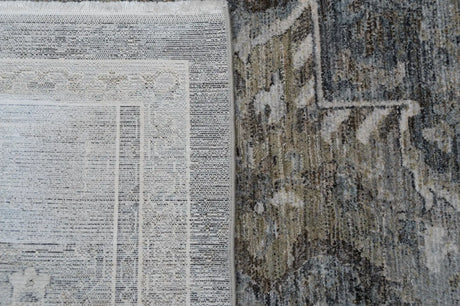 Dynamic Rugs Pandora 17653 Power Loomed Transitional Grey/Beige Rug - Corner