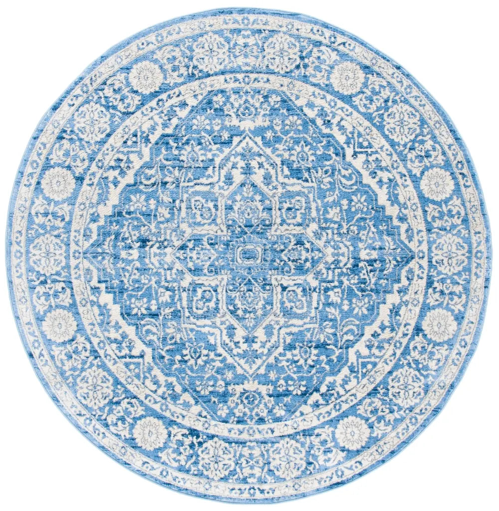 Safavieh Brentwood 6'-7" x 6'-7" Rug in Ivory / Navy