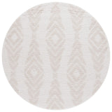 Safavieh Rumi Shag 6'-7" x 6'-7" Rug in Ivory / Light Beige