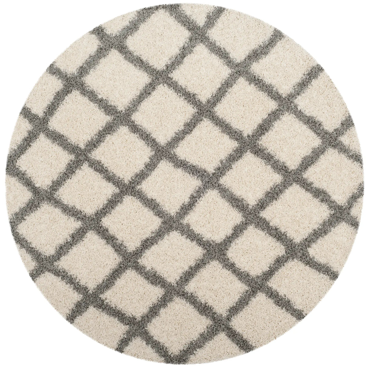 Safavieh Sgd-Dallas Shag 6'-0" x 6'-0" Rug in Ivory / Grey
