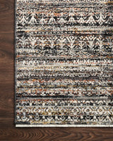 Loloi Theia The-08 Grey/Multi Rug - corner on wood