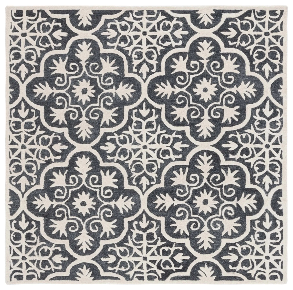 Safavieh Metro 6'-0" x 6'-0" Rug in Black / Ivory