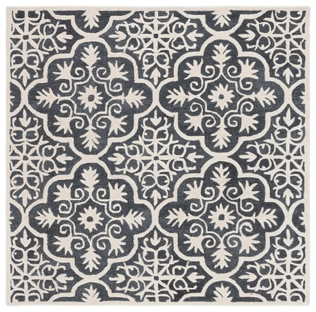 Safavieh Metro 6'-0" x 6'-0" Rug in Black / Ivory