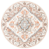 Safavieh Micro-Loop 5'-0" x 5'-0" Rug in Ivory / Rust