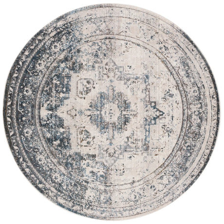 Safavieh Vintage Persian 5'-0" x 5'-0" Rug in Ivory / Blue