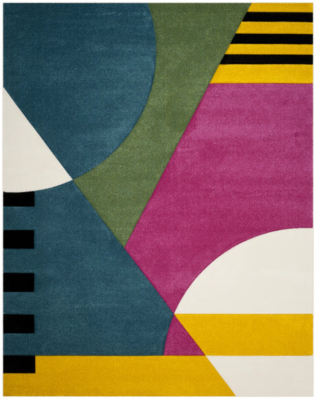 Safavieh Hollywood 10'-6" x 14'-0" Rug in Peacock Blue / Fuchsia