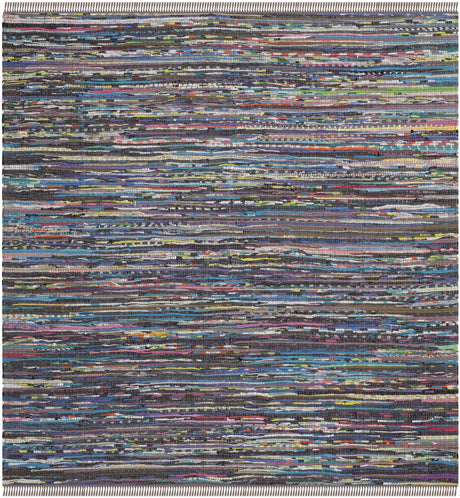 Safavieh Rag Rug 5'-0" x 5'-0" Rug in Rust / Multi