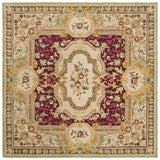 Safavieh Savonnerie 6'-0" x 6'-0" Rug in Red / Ivory