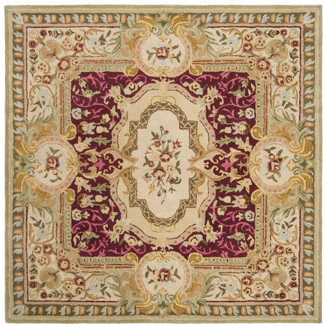 Safavieh Savonnerie 6'-0" x 6'-0" Rug in Red / Ivory