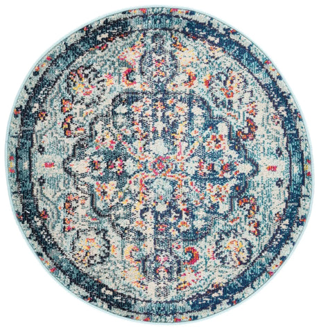 Safavieh Madison 3'-0" x 3'-0" Rug in Navy / Light Blue