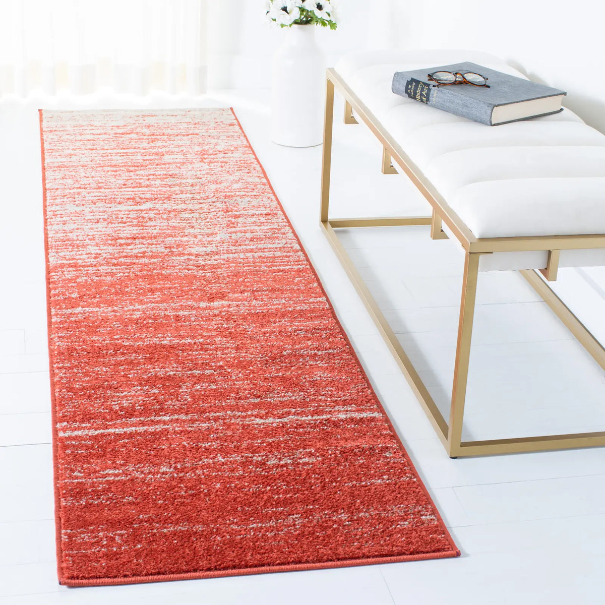 Safavieh Adirondack 2'-6" x 10'-0" Rug in Orange / Grey
