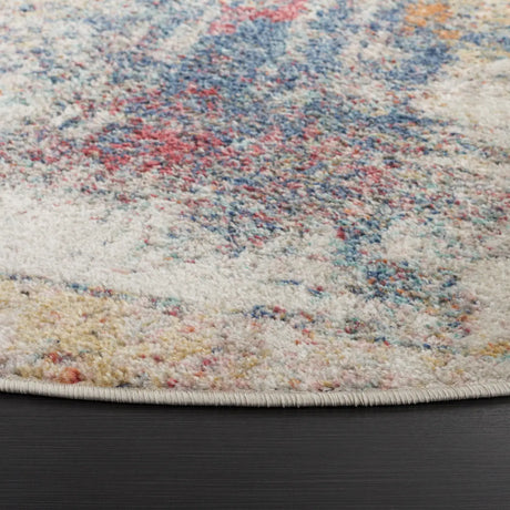 Safavieh Phoenix 500 6'-7" x 6'-7" Rug in Ivory / Blue Rust