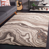 Safavieh Metro 4'-0" x 6'-0" Rug in Brown / Ivory