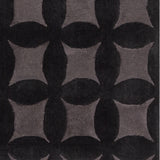 Chandra Isadora ISA-56701 Black / Gray rug, close-up detail