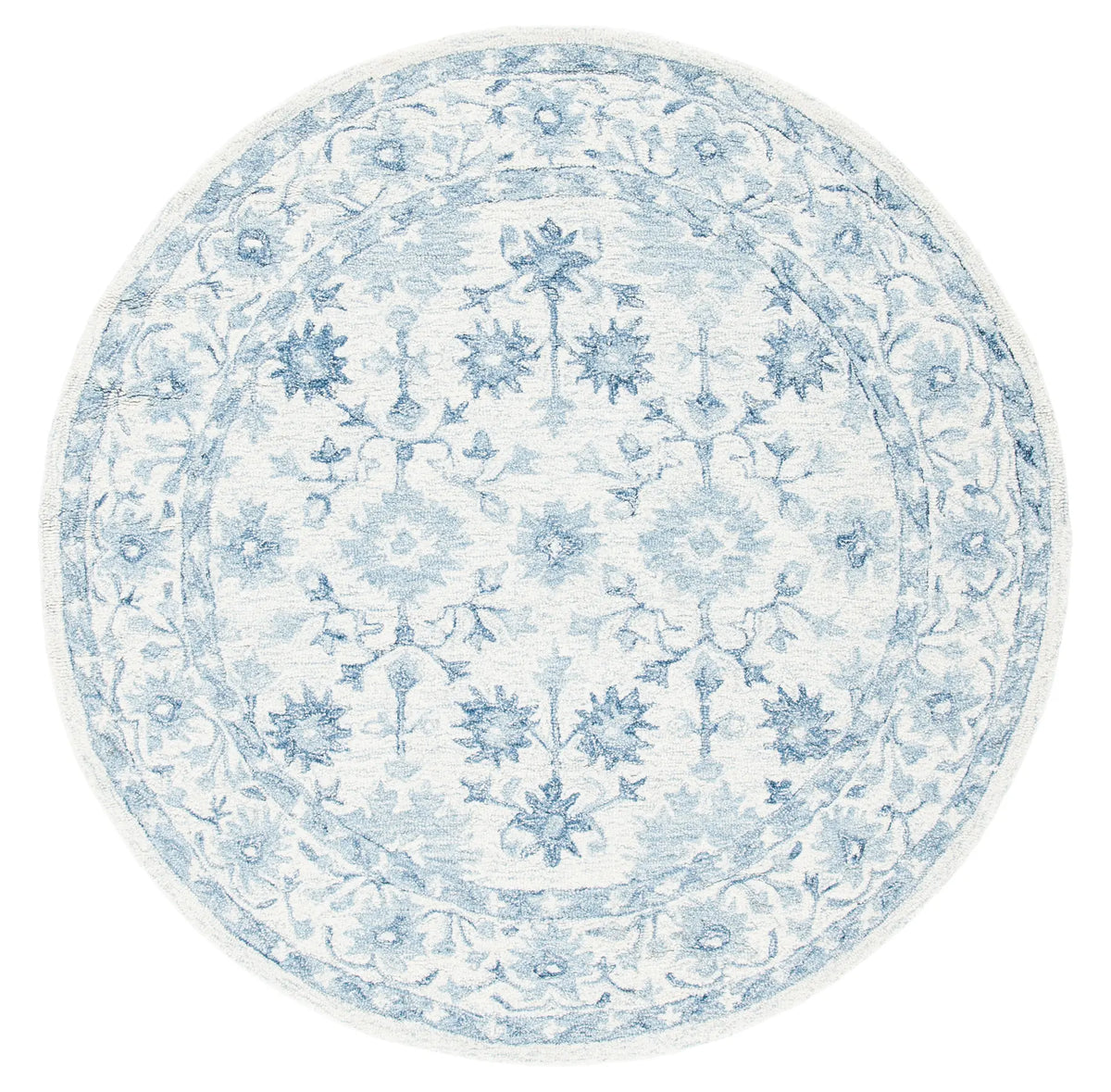 Safavieh Micro-Loop 5'-0" x 5'-0" Rug in Blue / Ivory