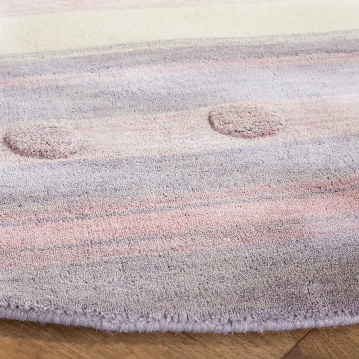 Safavieh Safavieh Kids 5'-0" x 5'-0" Rug in Light Purple / Ivory