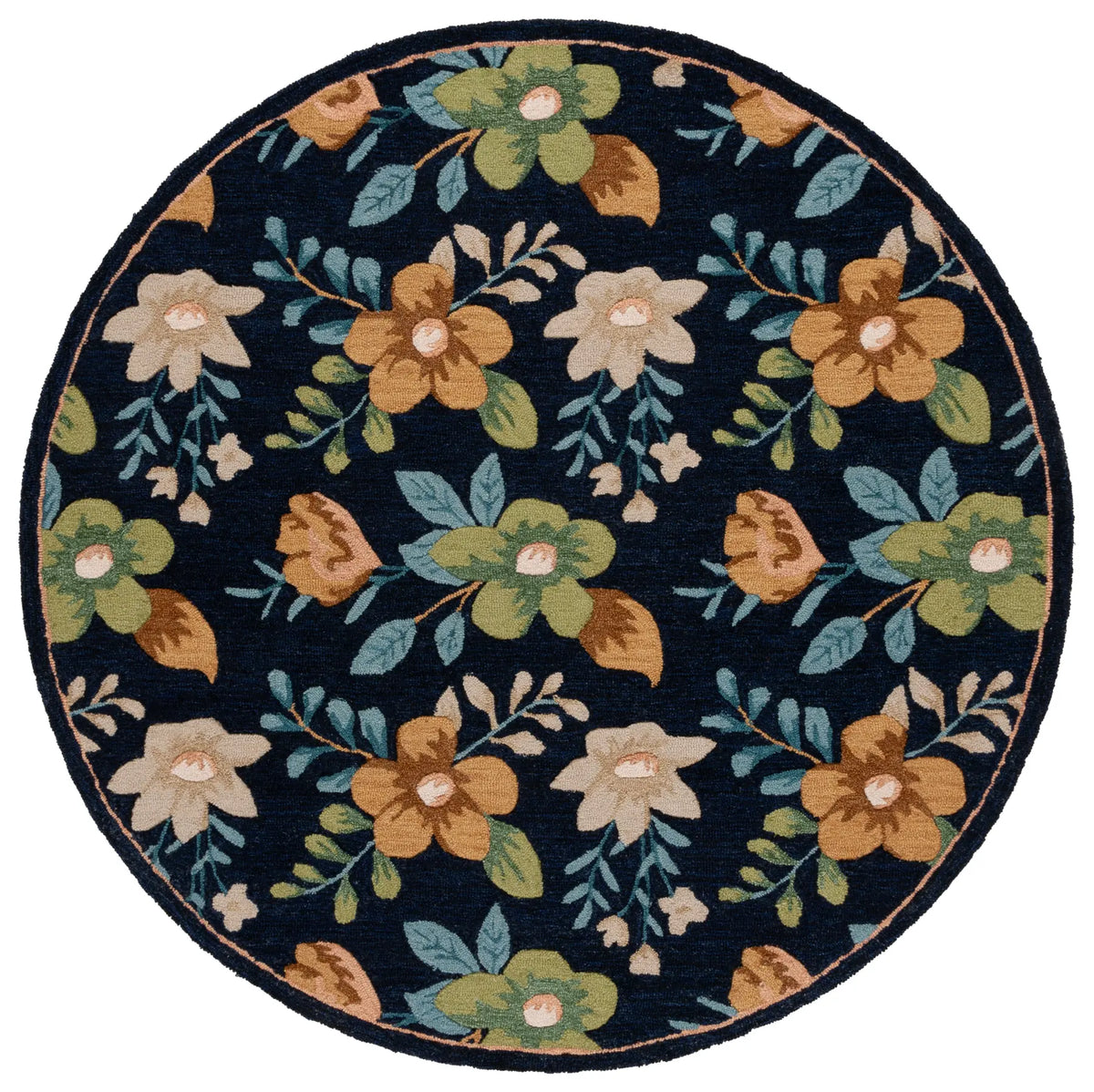 Safavieh Blossom 6'-0" x 6'-0" Rug in Navy / Green