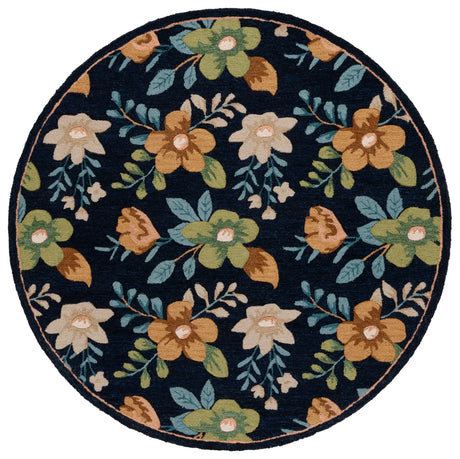 Safavieh Blossom 6'-0" x 6'-0" Rug in Navy / Green