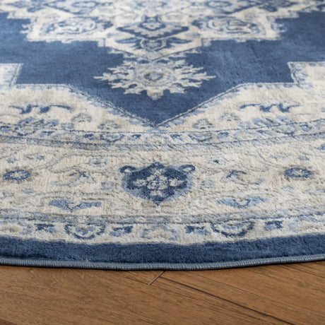 Safavieh Brentwood 5'-0" x 5'-0" Rug in Navy / Creme