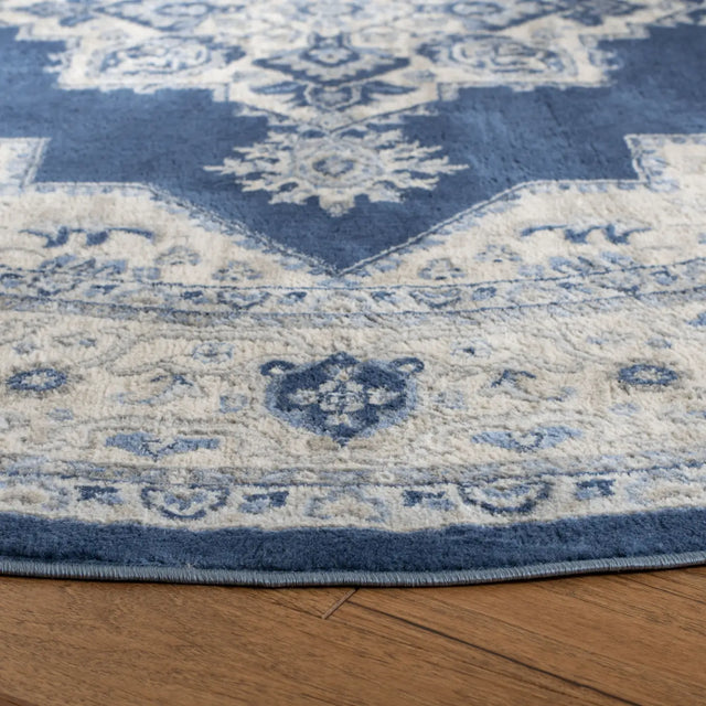 Safavieh Brentwood 5'-0" x 5'-0" Rug in Navy / Creme