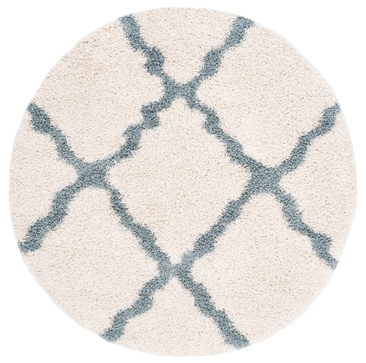 Safavieh Sgd-Dallas Shag 6'-0" x 6'-0" Rug in Ivory / Light Blue