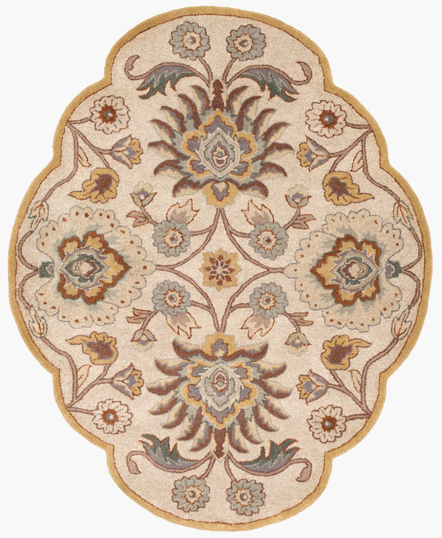 Livabliss Caesar cae-1012 Beige / Gold / Light Blue Rugs - novelty flat view