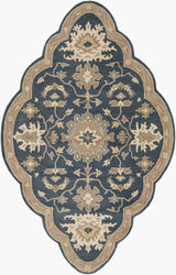 Livabliss Caesar Cae-1154 Navy / Taupe / Moss / Beige / Olive Rugs - novelty flat view