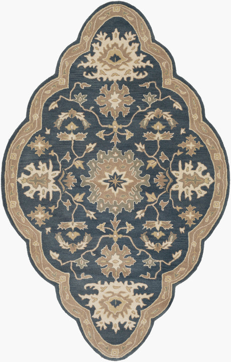 Livabliss Caesar Cae-1154 Navy / Taupe / Moss / Beige / Olive Rugs - novelty flat view