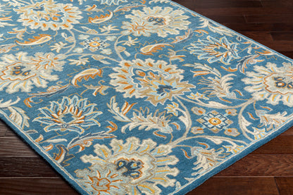 Surya Caesar Cae-1225 Sterling Grey, Beetle Blue, Grey, Pewter, Camel Area Rug