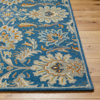 Surya Caesar Cae-1225 Sterling Grey, Beetle Blue, Grey, Pewter, Camel Area Rug