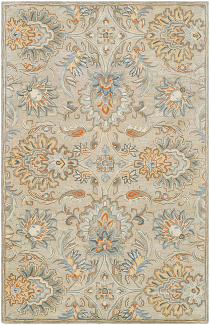 Surya Caesar Cae-1227 Warm Grey, Slate Grey Taupe, Sage, Camel, Metallic - Silver Area Rug