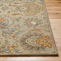 Surya Caesar Cae-1227 Warm Grey, Slate Grey Taupe, Sage, Camel, Metallic - Silver Area Rug