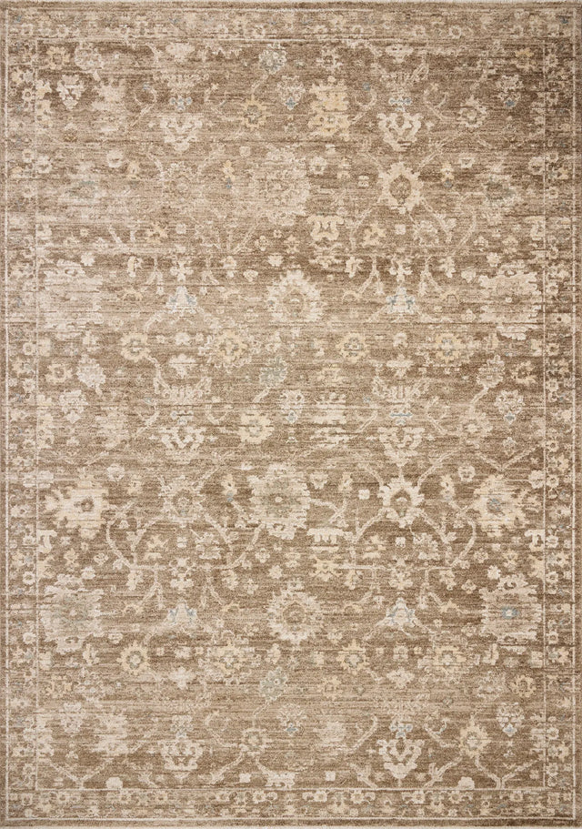 Chris Loves Julia x Loloi Palma PLM-09 Brown / Earth Rug - main flat